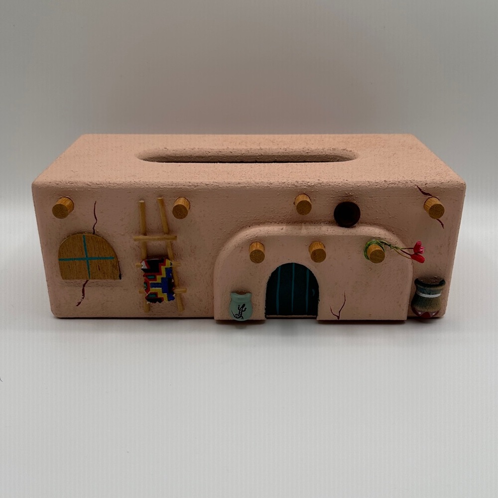 Vintage Southwest style artisan tissue holder